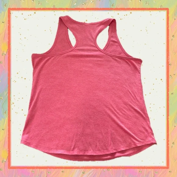 Guru Active Meditate Elevate Manifest Breathe Empower Tank Size S Pink Racerback - Picture 5 of 8